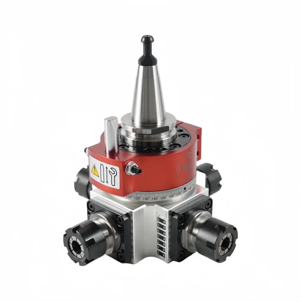 HQD High Speed Angle Heads Aggregates ISO30 Toolholder ER25 Two Sides for CNC ATC Spindle Motor