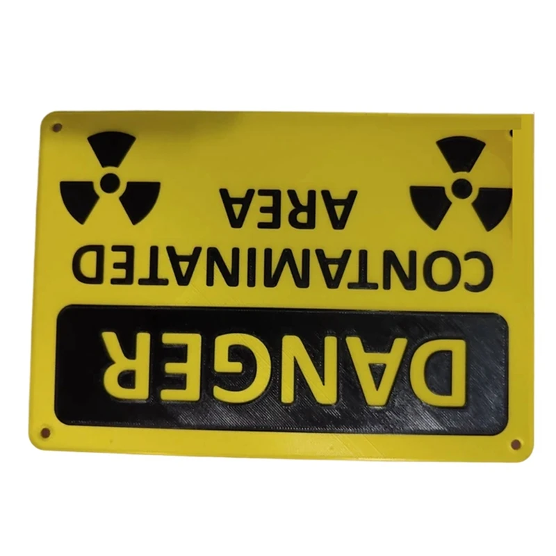 Danger Contaminated Area Nuclear Radiation Sign / Danger - Novelty Sign Durable Yellow