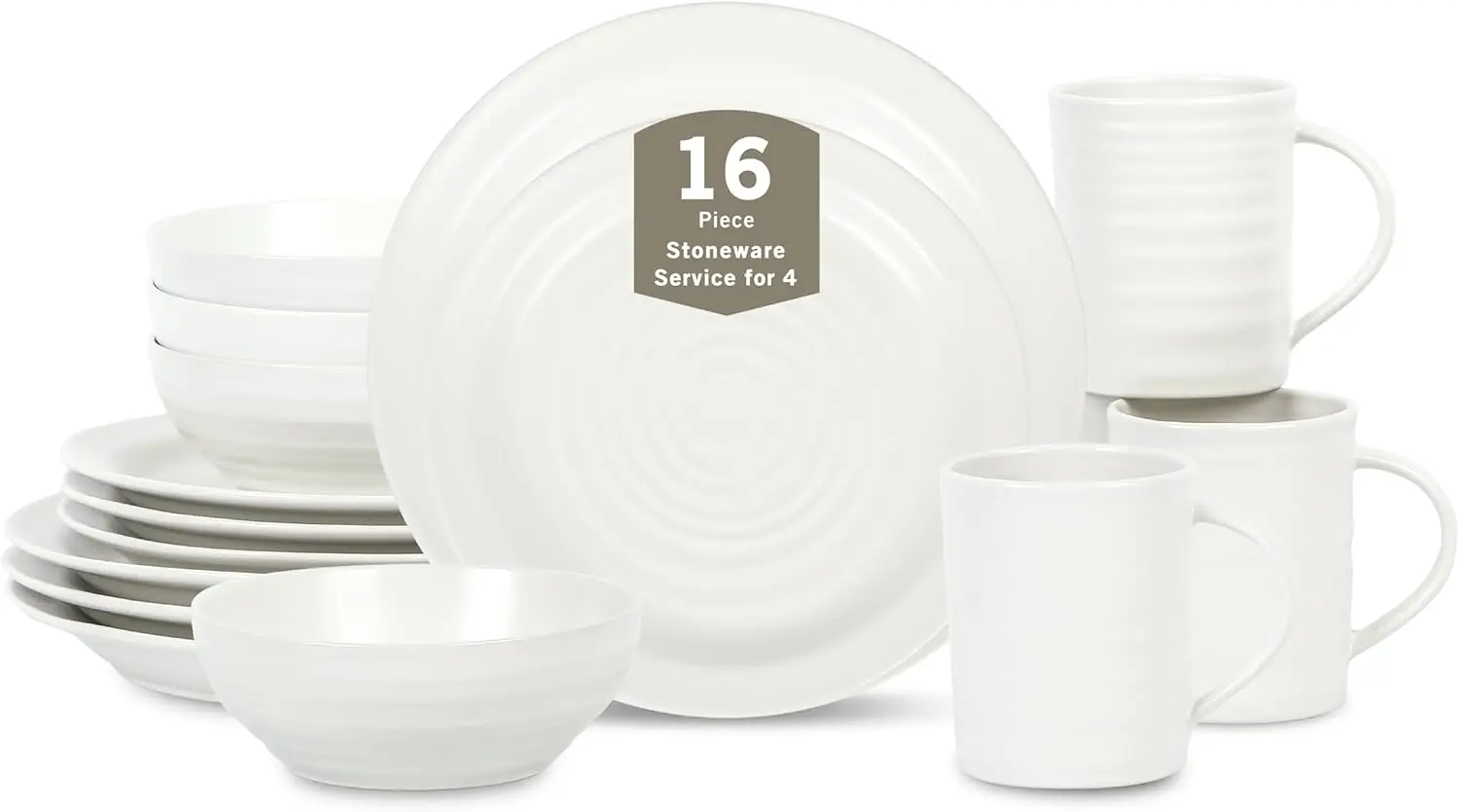 

Orbit 16-Piece Dinnerware Set Stoneware, White
