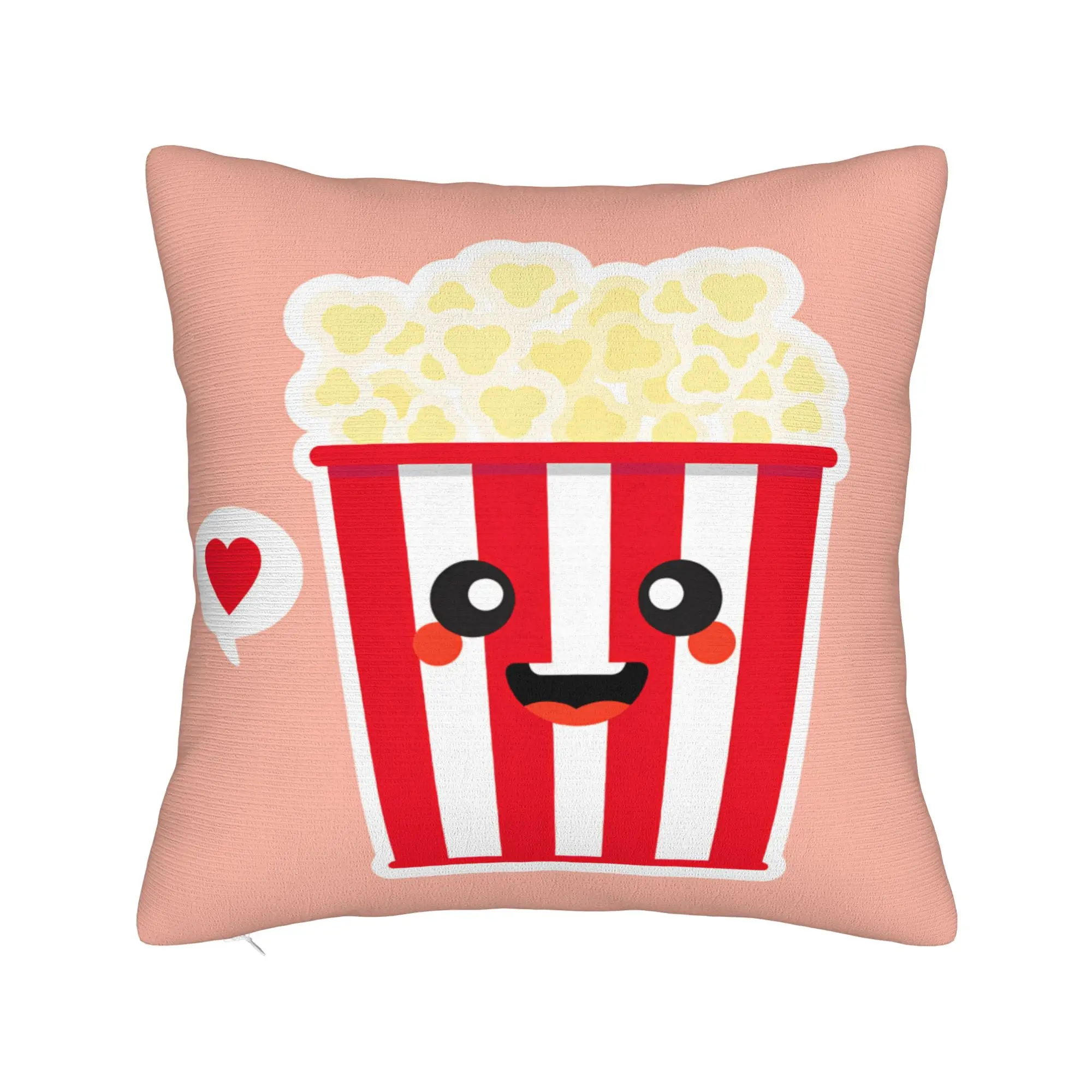 Popcorn Pillow Case  Cute Funny Pillow Cover Custom Pillowcases For Living Room Sofa