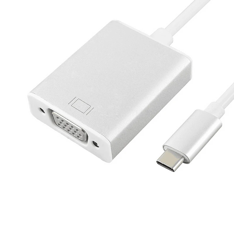 Rozszerzacz VGA kabel USB 3.1 typ C męski na żeński konwerter VGA usb-c Adapter 1080P Full HD Free Drive Mirror Mode do laptopów PC