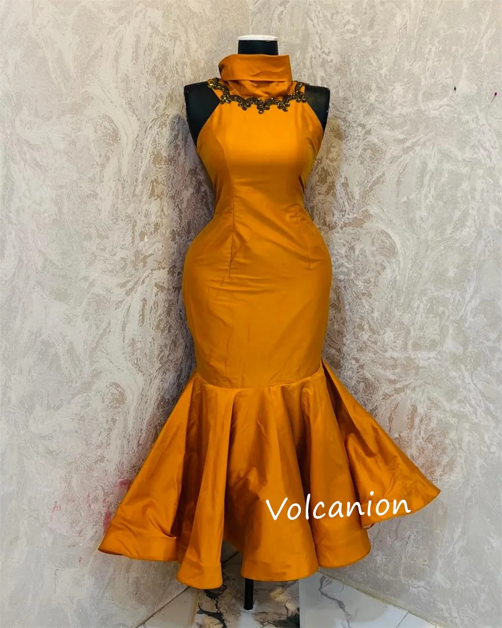 Customized Sequined Beading Mermaid High Collar Long Dresses Bespoke OccasionParty Elegant Simple Sizes Available