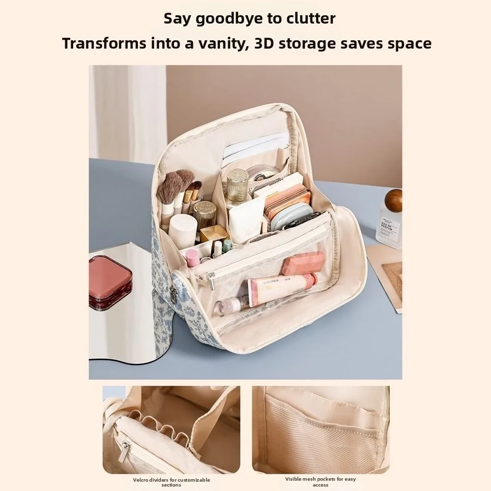 Portable Quilted Travel Storage Bag Large Capacity Multifunctional Handbag Cosmetic Bags