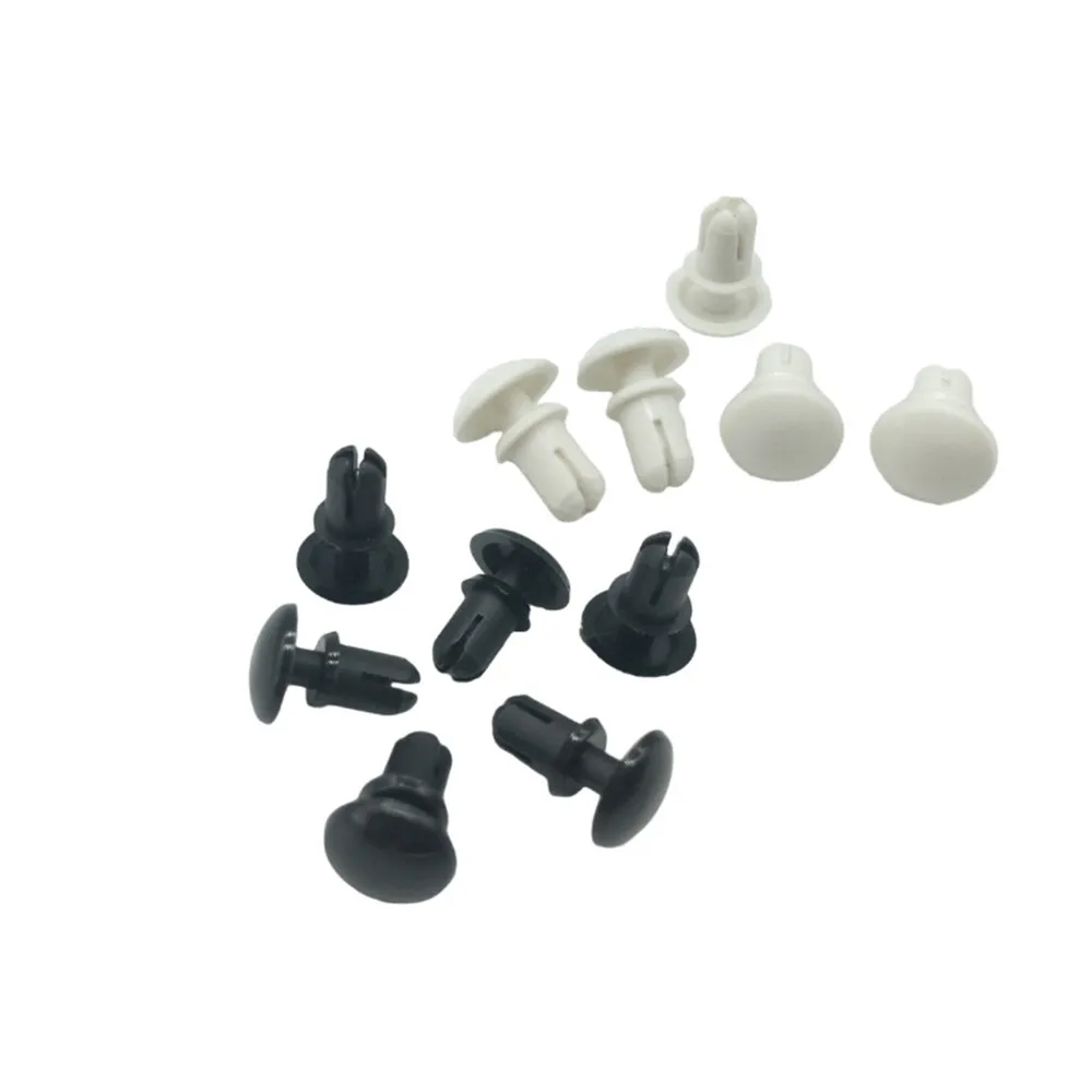 1000 Pcs Black Nylon 3.0 3.5mm Bottom Dia Push Clips Rivets Fastener R3035 R3045 R3055 R3065 R3075 R3080 R3090 R3100 R3535 R3545