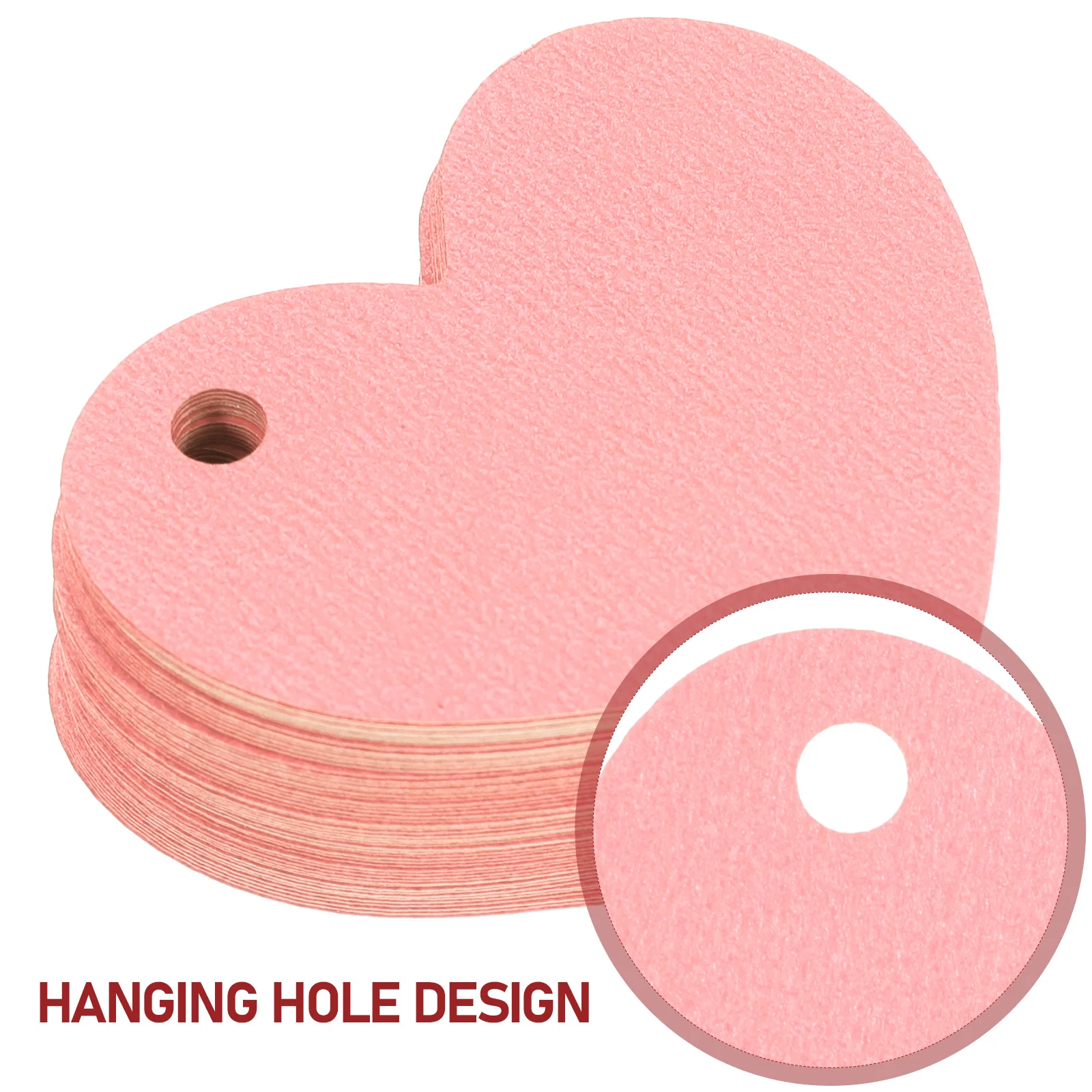

50pcs Heart Shape Kraft Paper Gift Tags Diy Hanging Labels For Valentine'S Wedding Party Crafts Decorative Tags Embellishment
