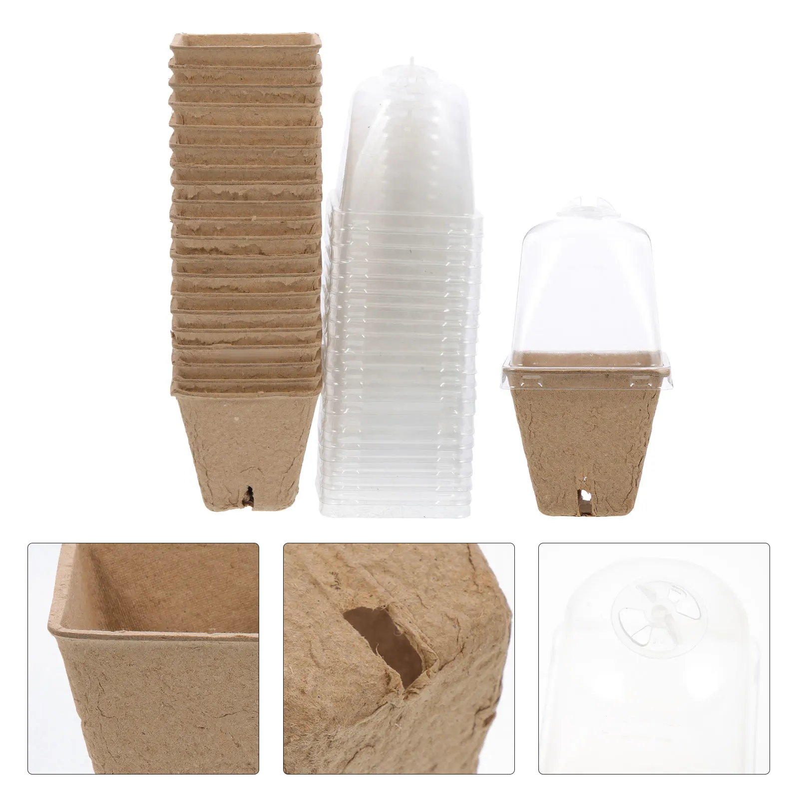 

Covers Pulp Seedling Cup Indoor Plants Small Flower Pot Outdoor Lid Pet Pots Home