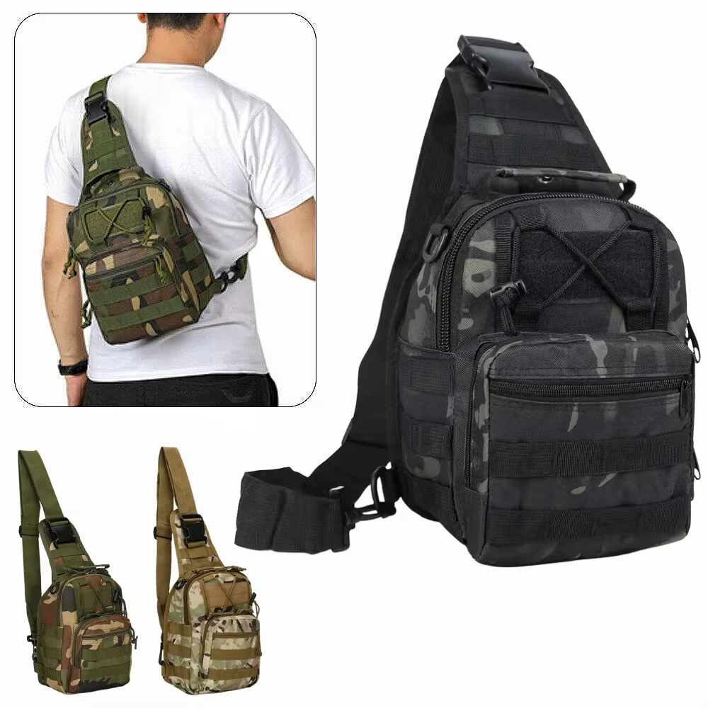 

Tactical Shoulder Sling Bag Small Outdoor Chest Pack Waterproof Crossbody Bag Men's Outdoor Sports Bicycle Camouflage Handbag