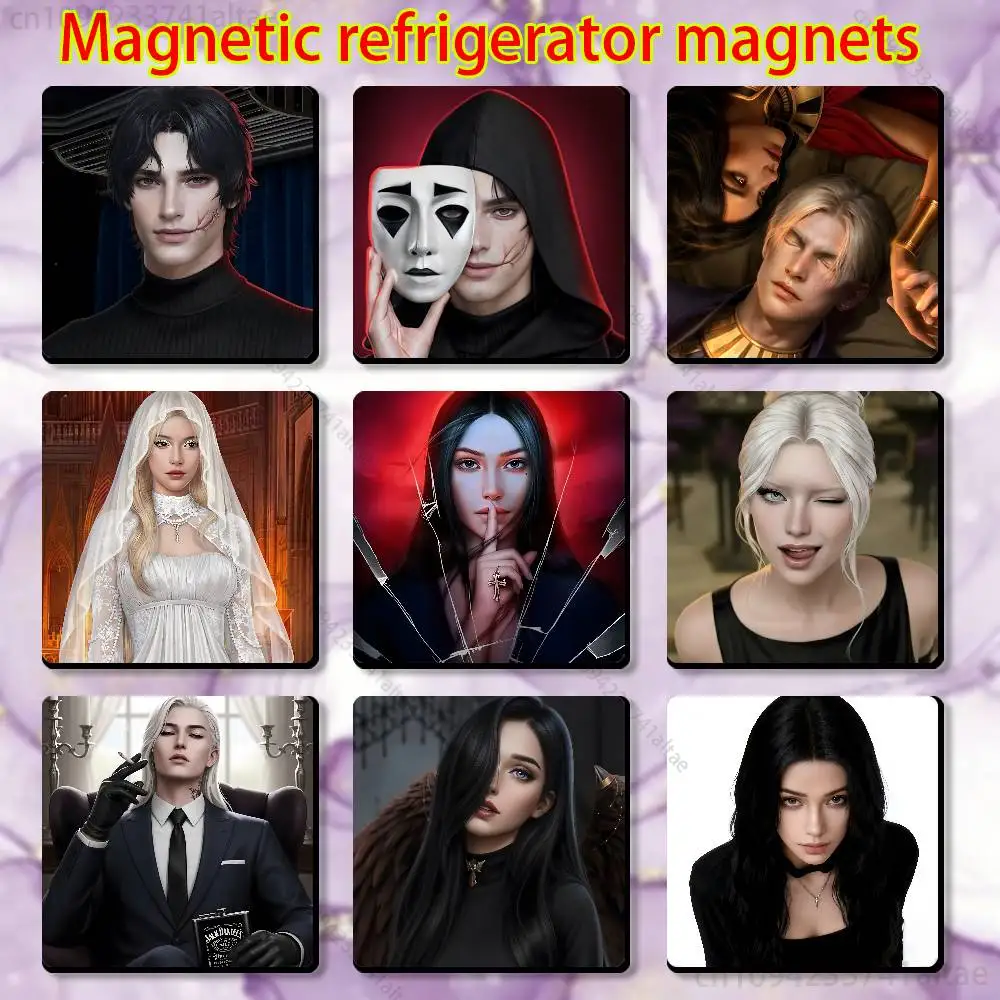 

Game Romance Clubs Sign Fridge Magnets - Creative Miniature DIY Magnetic Decorations for Home Accessories