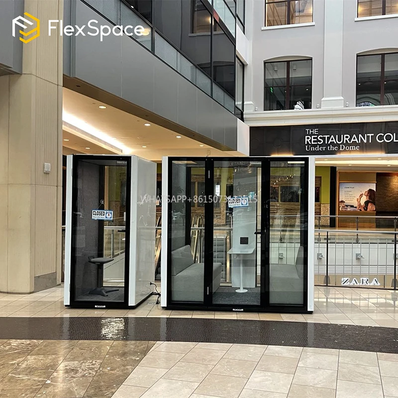 Flexspace المحمولة الخصوصية الصمت كشك الهاتف الصوتية كشك مقاوم للصوت الهاتف المنقولة عازلة للصوت كشك غرفة الاجتماعات مكتب جراب #1