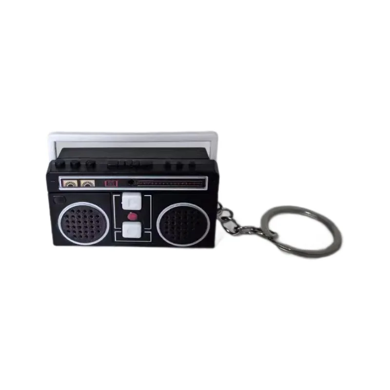 カップル向けのラジオシミュレーションおもちゃ,レトロなテープレコーダー,ミニ録音可能キーホルダーペンダント,面白い音のおもちゃ,ノベルティギフト