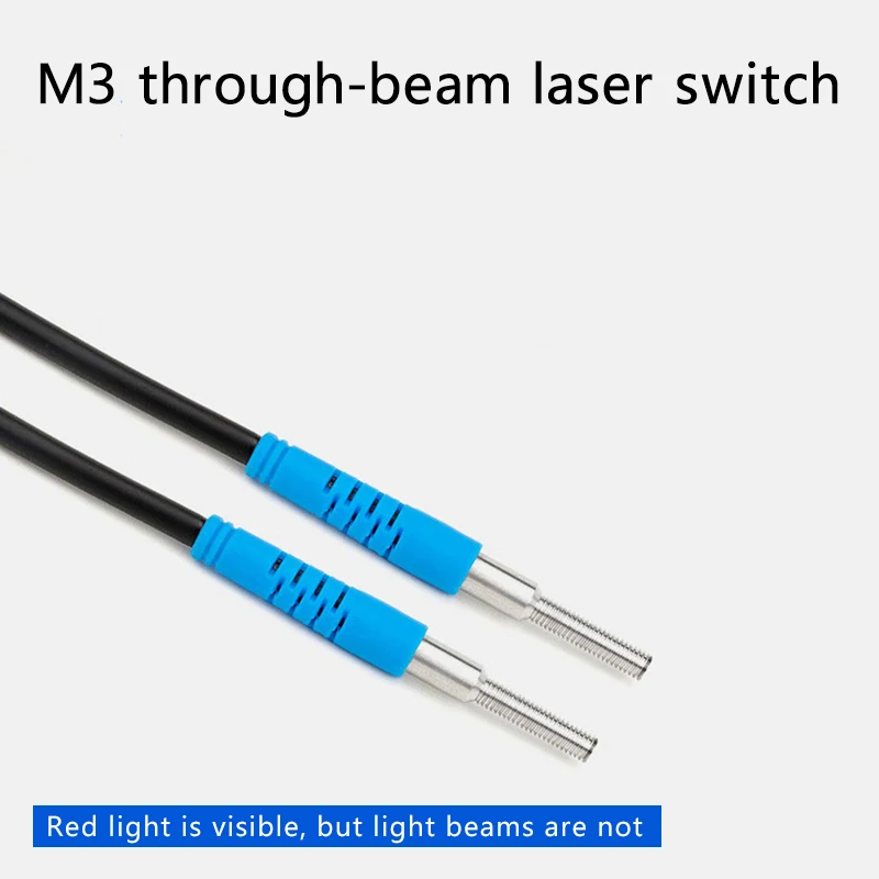 M3 laser beam photoelectric switch sensor NPN open type 24V visible light infrared sensing switch