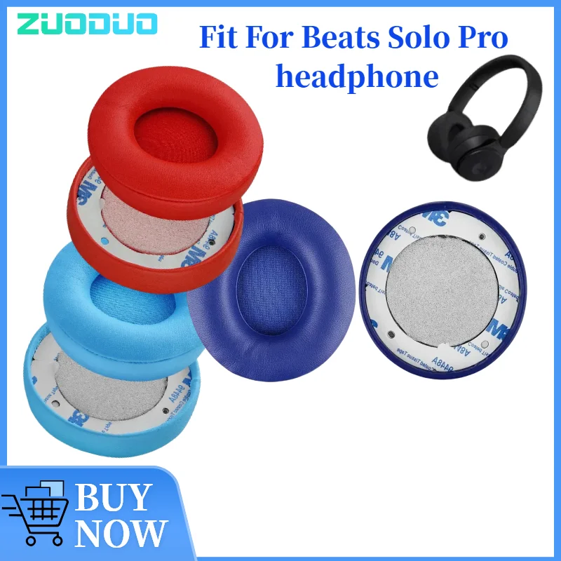 

ZUODUO 1 Pair Replacement Ear Pads For Beats Solo Pro Headphones Softer Protein Leather Earpads