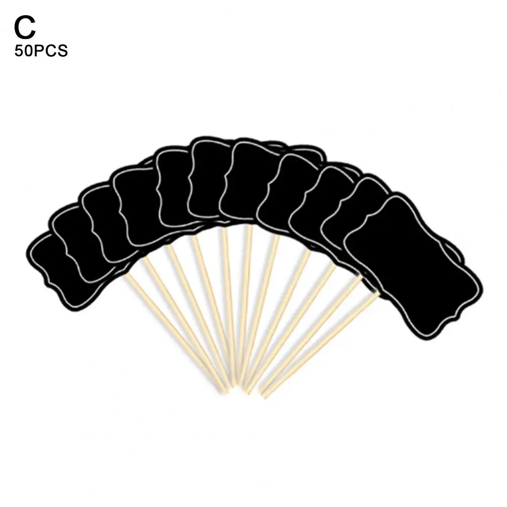 Compact Cake Decor Mini Chalkboard Food Label 50pcs Cake Cheese Markers for Party Decorations Charcuterie Board Mini Chalkboard