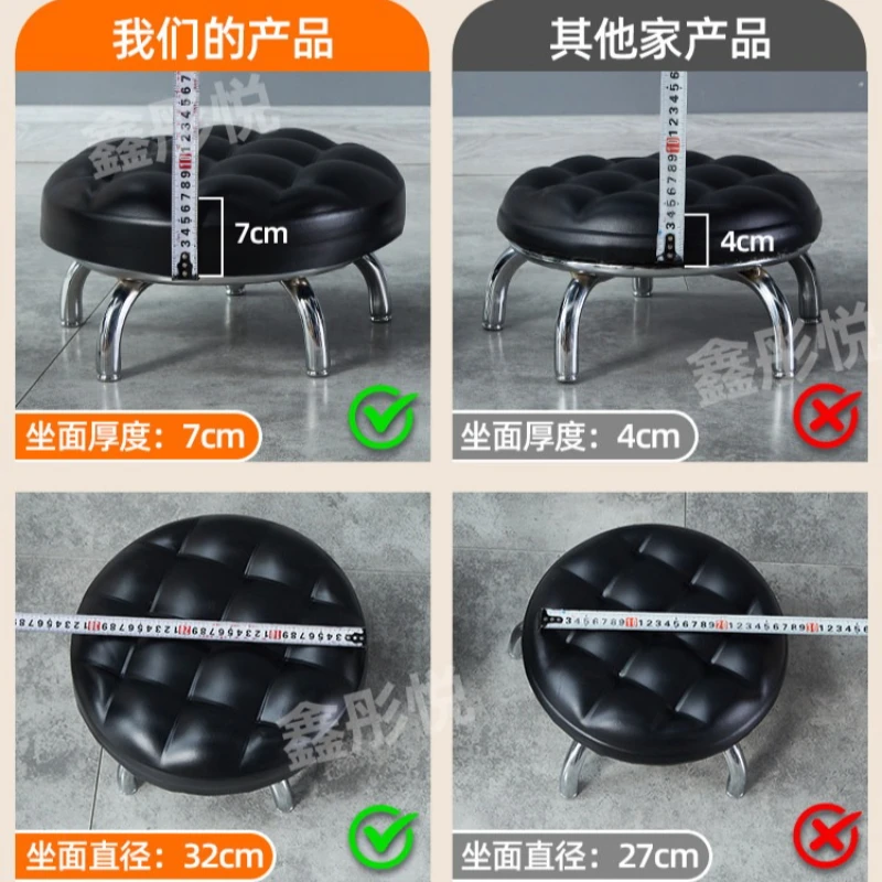 Rolling Stool With Universal Wheels, Low Round Stool For Home Kids Walking Training Nail Beauty Grout Work Portable Small Chair