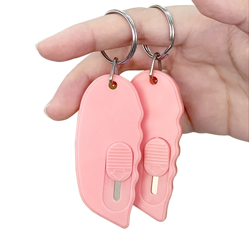 3 قطعة الحد الأدنى الفن الصغيرة مفتاح سكين المحمولة سكين فني صغير مكتب قطع ورقة افتتاح المغلف الفن سكين سكينة صريحة #2