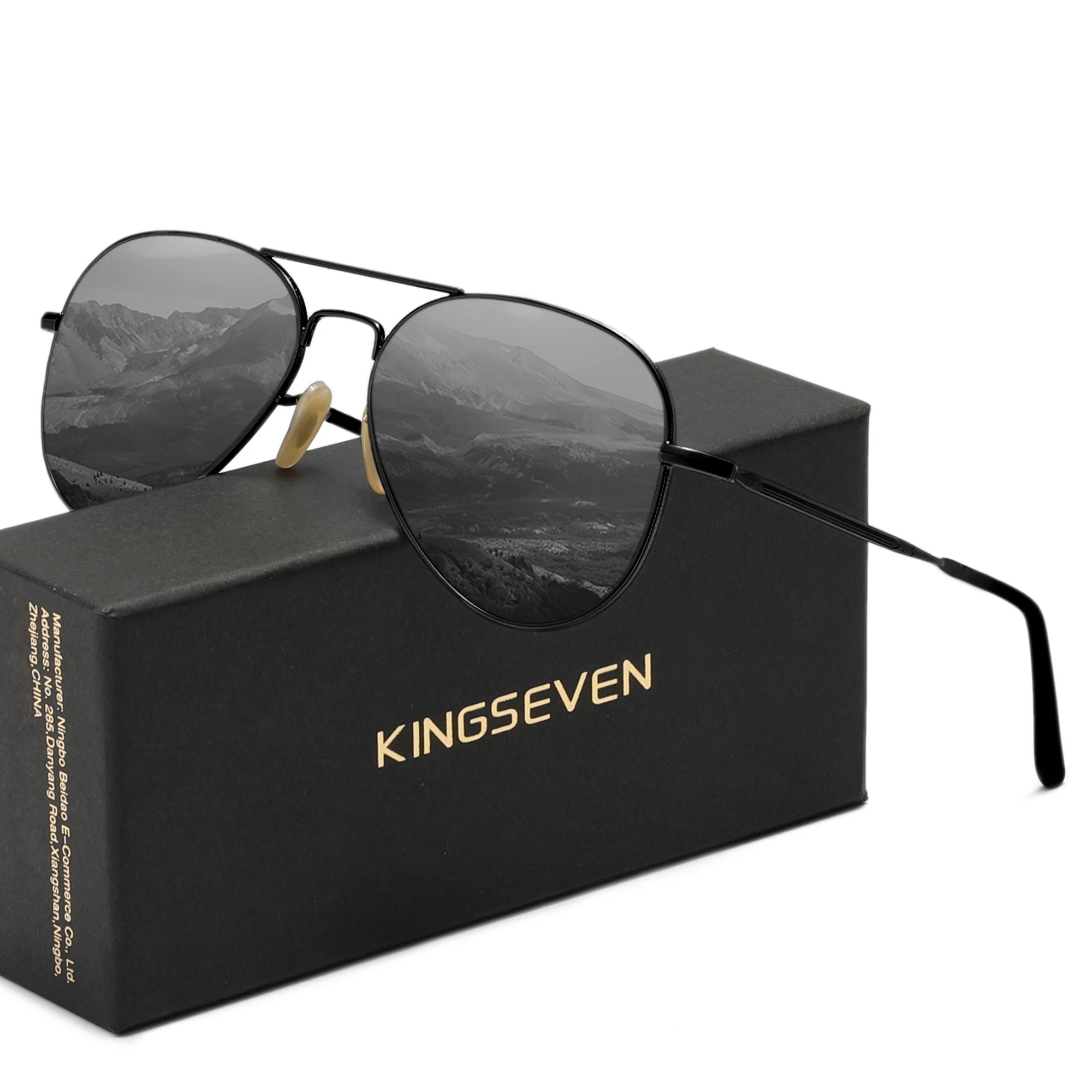 

KINGSEVEN оригинальные мужские солнцезащитные очки-пилот, поляризационные очки UV400, женские ретро роскошные мужские очки для вождения, повседневные летние очки для рыбалки