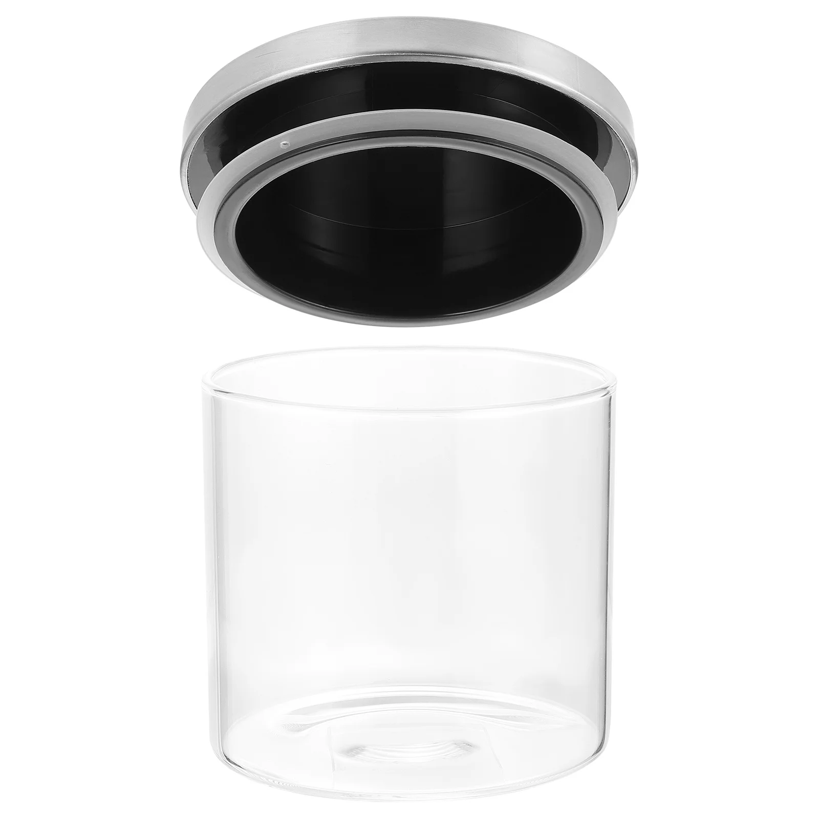 

Glass Seal Leak-Proof Jar Food Storage Container Stainless Steel Lid Wide Mouth Transparent Clear Airtight Kitchen Bottle