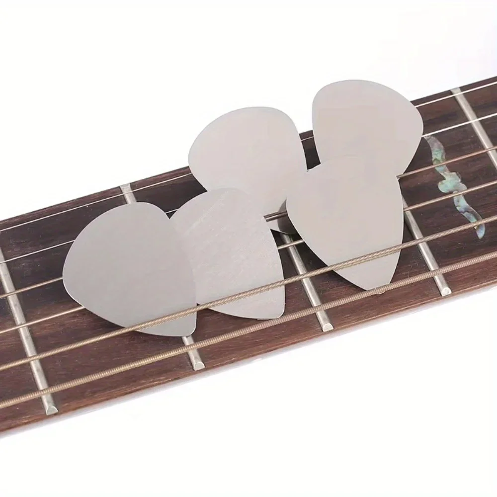 10pcs Stainless Steel 0.3mm Thin Guitar Picks Plectrum for Electric Guitar And Bass Guitar Parts & Accessories