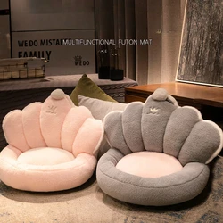 Korea Crown Thickened Plush One-piece Cushion Office Job Integrated Chair Mat Lumbar Backrest Seat Floor Waist Protection Pillow