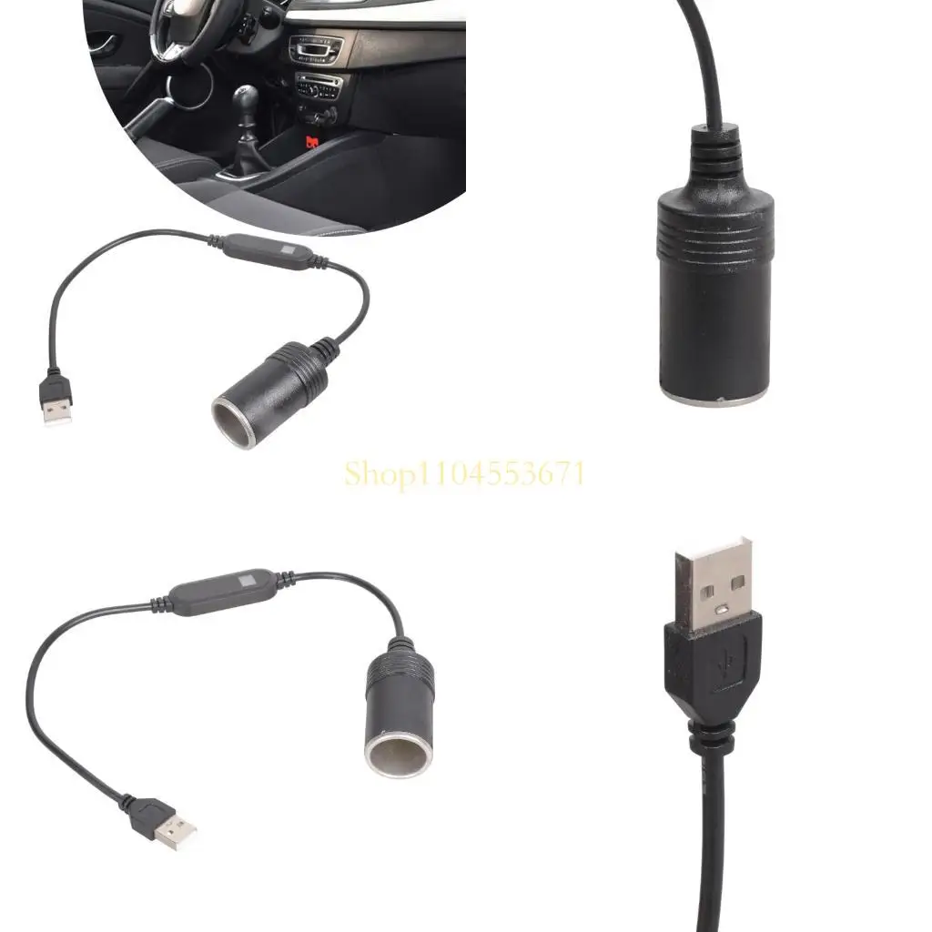 Best Seller 40Cm USB To 12V Car Socket Charging Adapter With LED Indicators For Portable Outdoor Electronics Devices