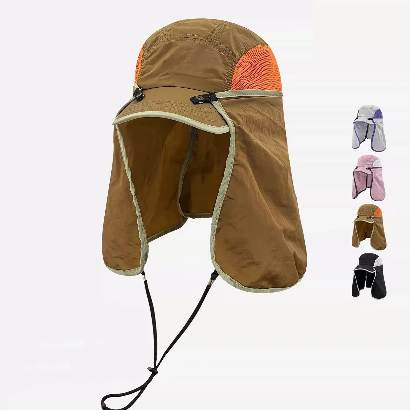 Detachable Neck Flap Quick Dry Baseball Cap Unisex Outdoor Hiking Fishing UV Protection Neck Cover Sun Hat