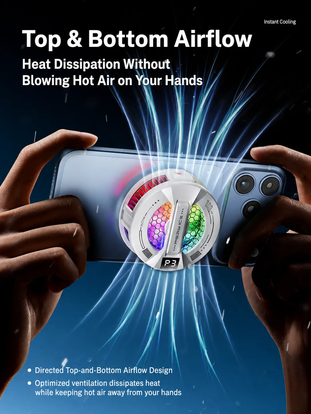 NEW TL181 Pro Mobile Cooler 10W Magnetic/Back-clip Ice Cooling Radiator Digital Display RGB Light Gaming Temperature Control