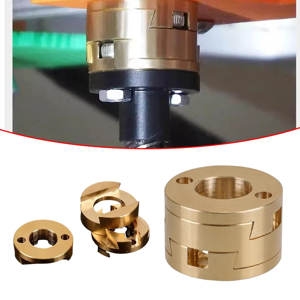 Z Axis Brass Coupling Solution Compatible with Many Types of For 3D Printers Utilizing a T8 Screw Setup and Proper Dimensions