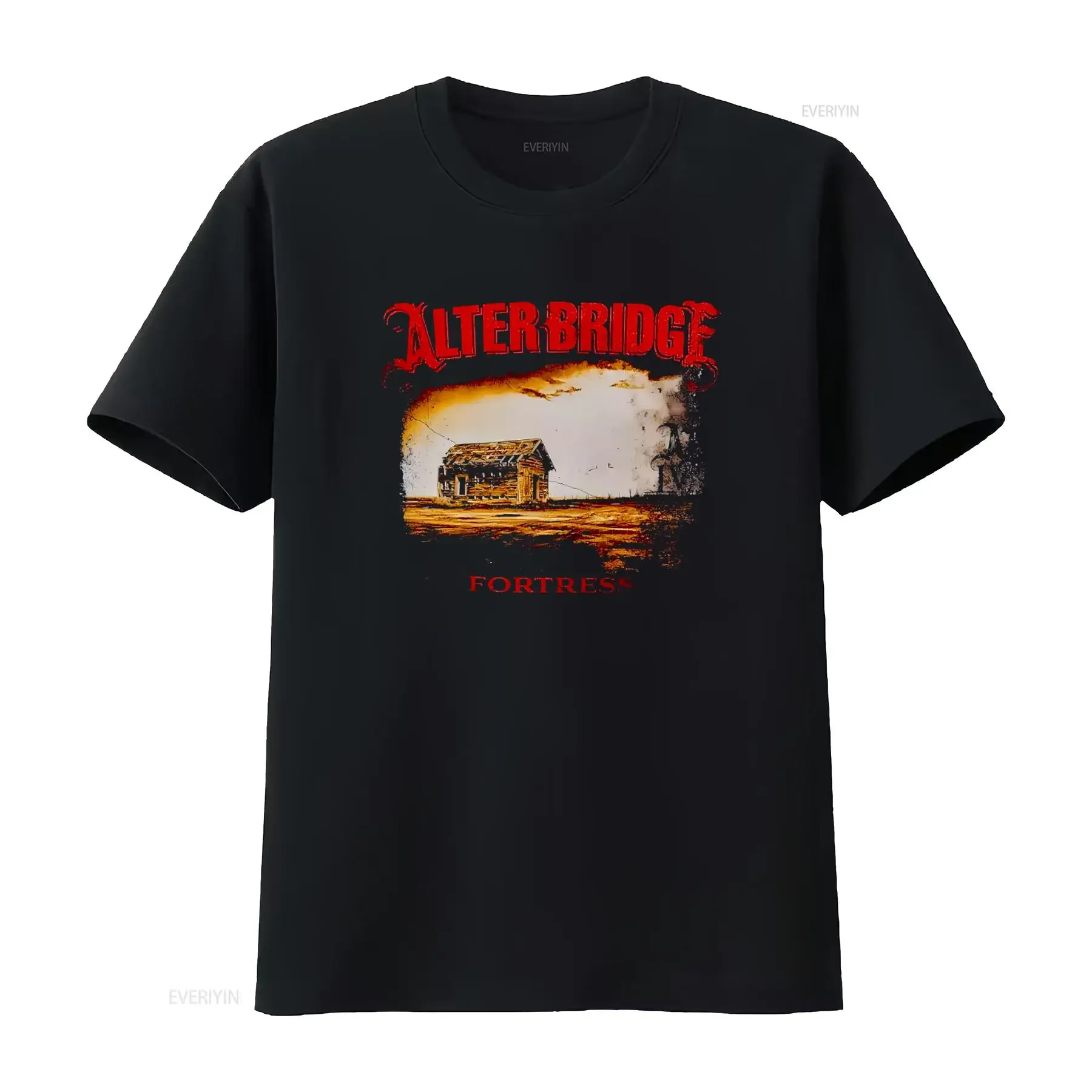 Alter Bridge Fortress 2014 Tour Dates T Shirt Black New Rock Band Design vintage Washed Unisex streetwear Stretched homme