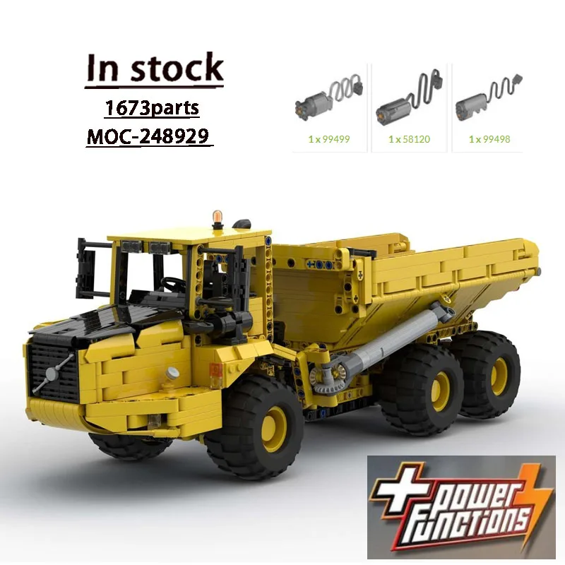 MOC-248929 New Mine Articulated Remote Control Dump Truck Building Block Model 1673 Parts Boys Children Christmas Toy Gift view 2