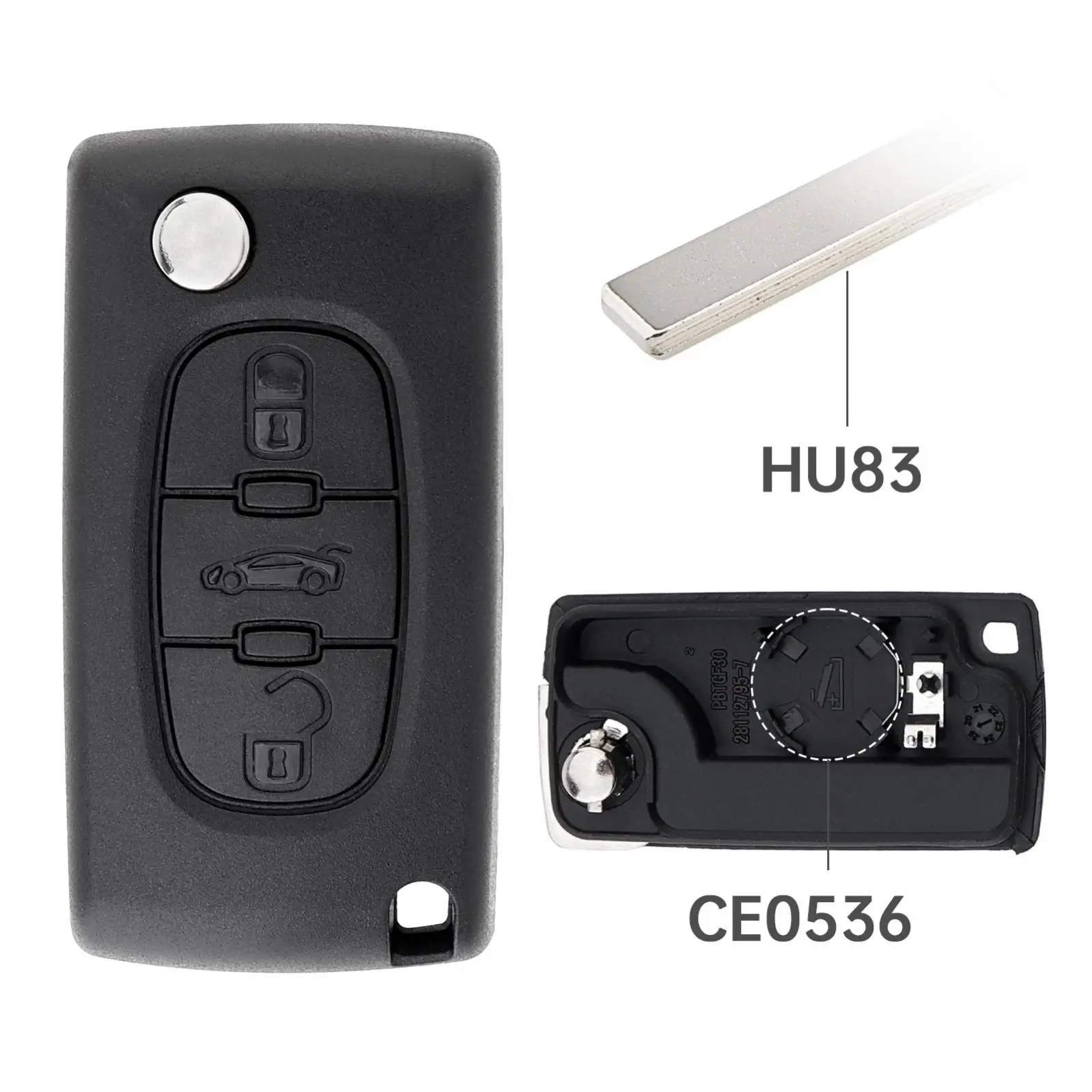 3 أزرار سيارة مفتاح بعيد قذيفة فوب صالح لسيتروين C2 C3 C4 C5 C6 تقطيعه الوجه للطي مفتاح السيارة فوب استبدال دخول