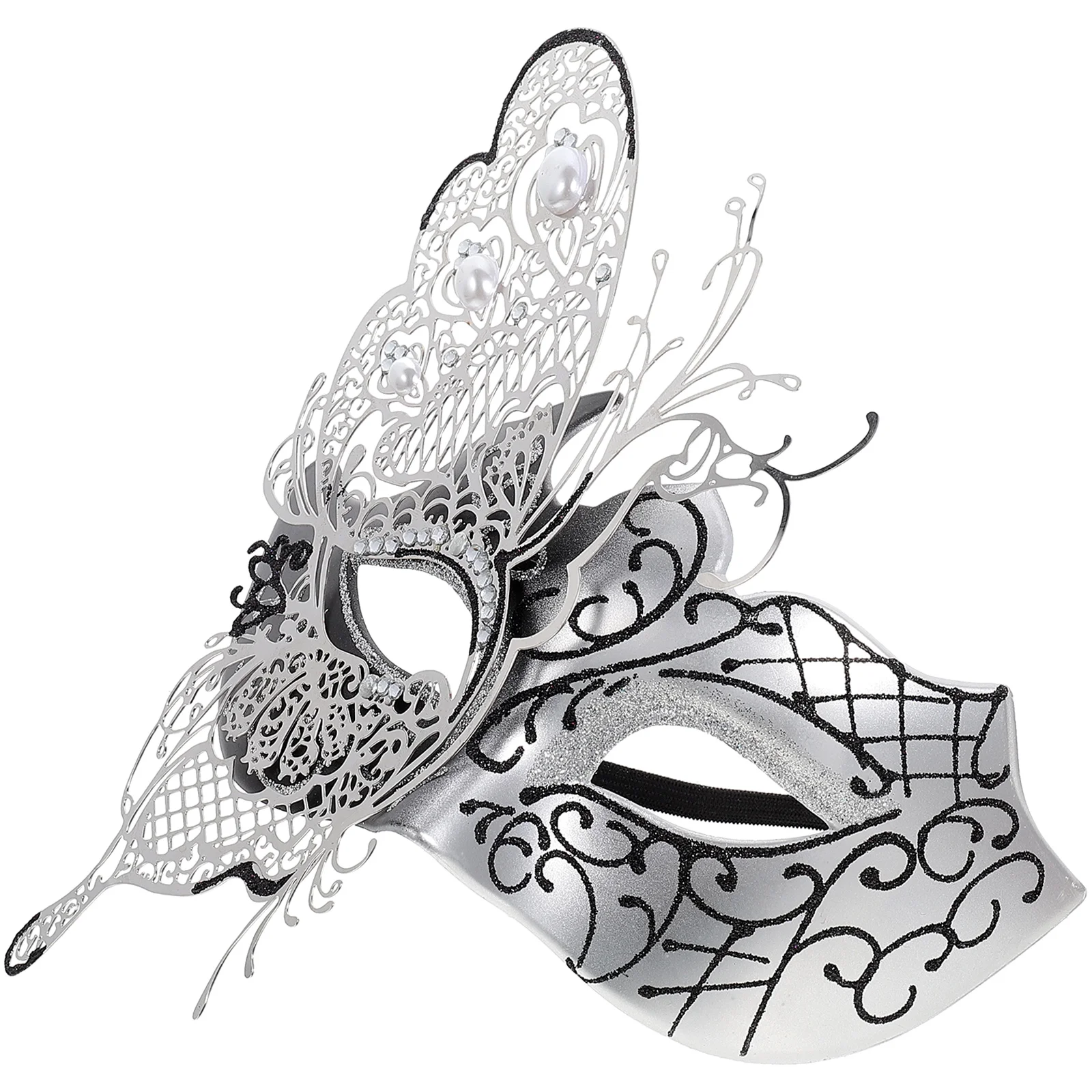 

Butterfly Masquerade Mask Plastic Red Women Half Face Party Masks Adjustable Strap Halloween Cosplay Festival Adult Prop