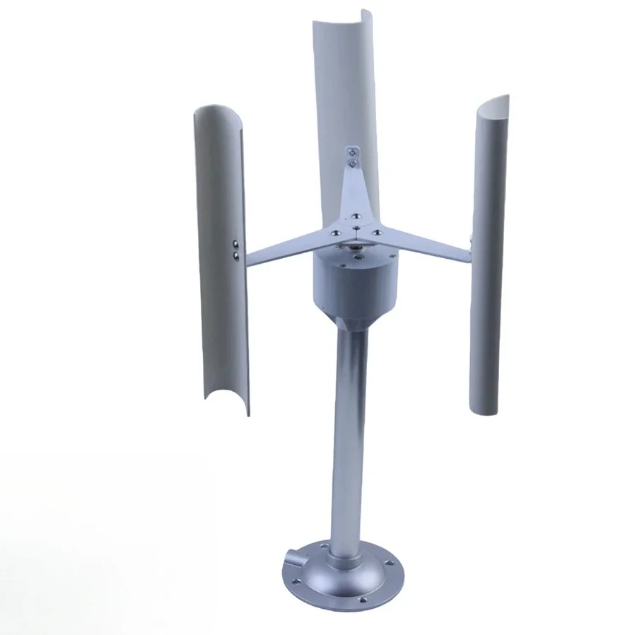 Vertical Axis Wind Turbine Model Three-phase Permanent Magnet Generator Windmill Toy Night Light Making DIY Display
