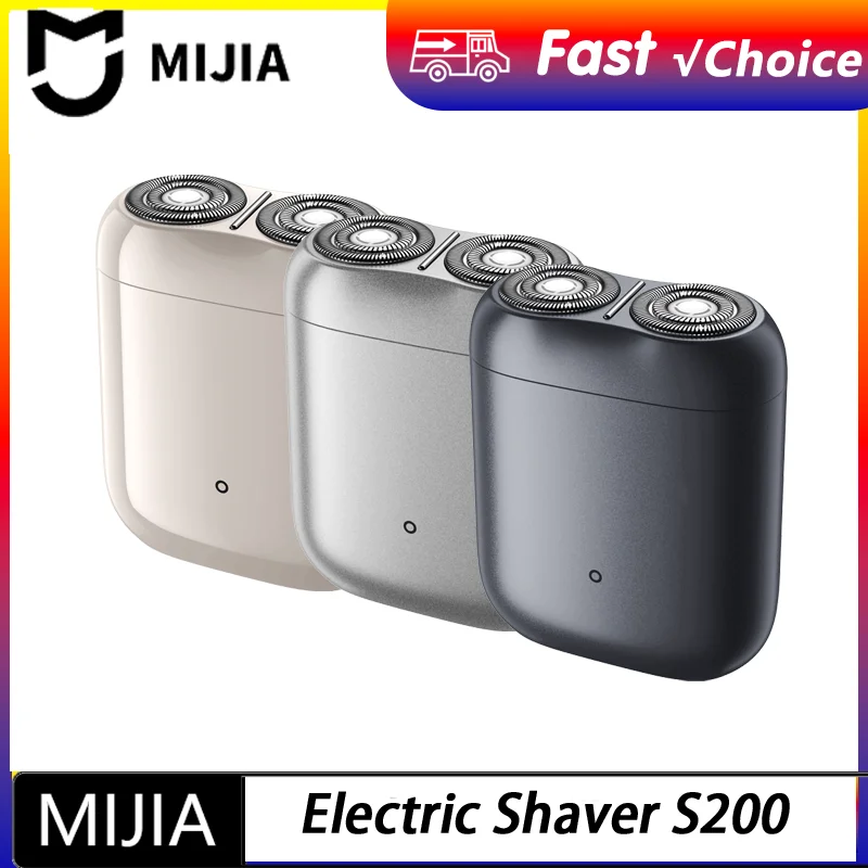 mijia-電気シェーバー-s200-スマート誘導ダブルリング曲面取り外し可能な磁気シェービングヘッド-ipx7-防水