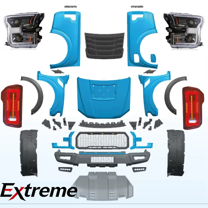 PICKUP 4X4 EXTERIOR ACCESSORIES FRONT BUMPER UPGRADE BODY KIT FACELIFT BODY KIT FIT for FORD RANGER T6 T7 T8 to F150 RAPTOR