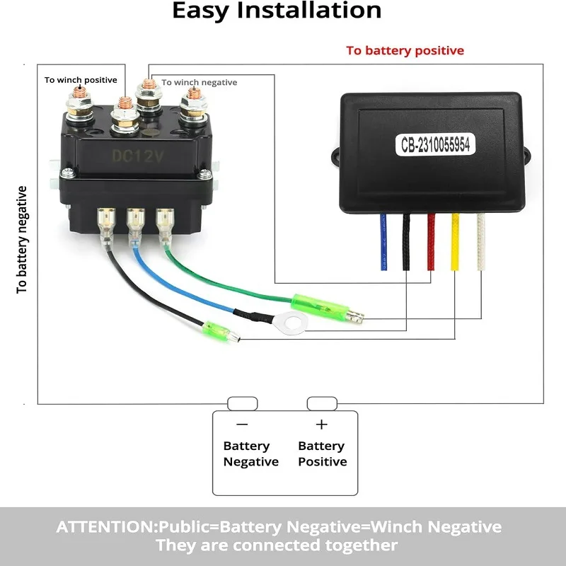 المصنع مباشرة 12 فولت 250A ونش الملف اللولبي التتابع 4250X3 * M6 عدة مع مجموعة حماية الصمامات ، كاملة الأسلاك تسخير