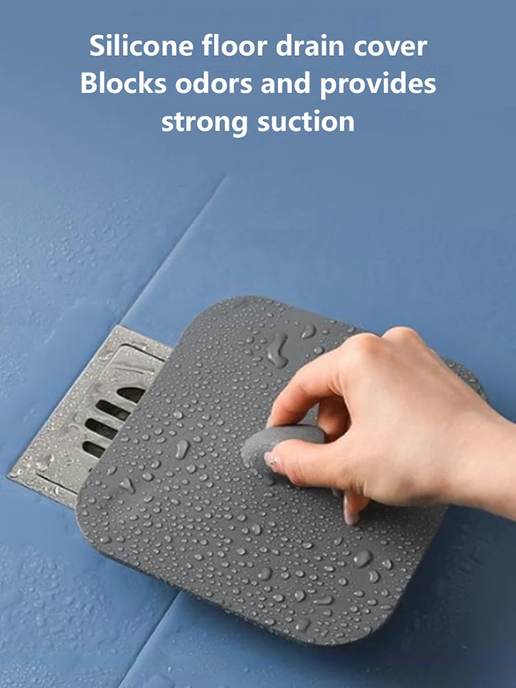 Silicone Bathroom Floor Drain Deodorant Pad Anti Odor Insect Toilet Pad Water Stopper Sewer Cover Eco-friendly Bathroom Supplies