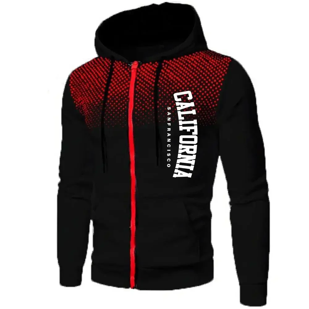 

Men's hoodie Trend 2025 Spring and Winter Men's zipper hooded sweatshirt High-quality multi-functional top-level casual sportswe