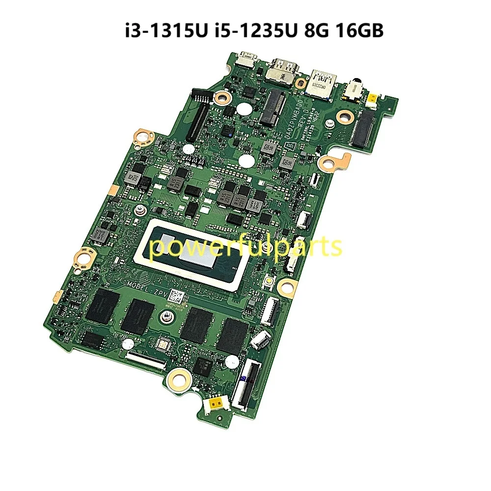 DA0ZPVMBAD0 for Acer Aspire Vero AV14-52 AV14-51 Motherboard I3-1315U I5-1335U 16GB Working Perfect