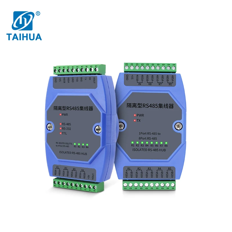 RS485 Eight-Port HUB Photoelectric Isolation RS-485 HUB Anti-surge Anti-interference