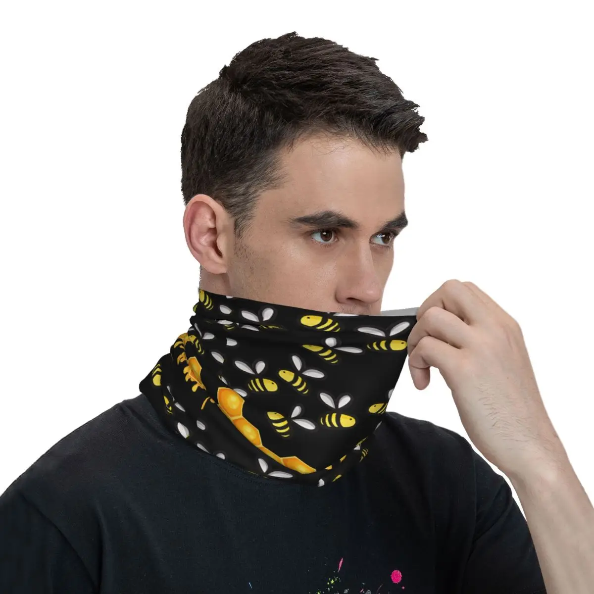 Honey Bees-Bandana estampada para hombre y mujer, pañuelo multiusos para ciclismo, cubierta para el cuello, Unisex