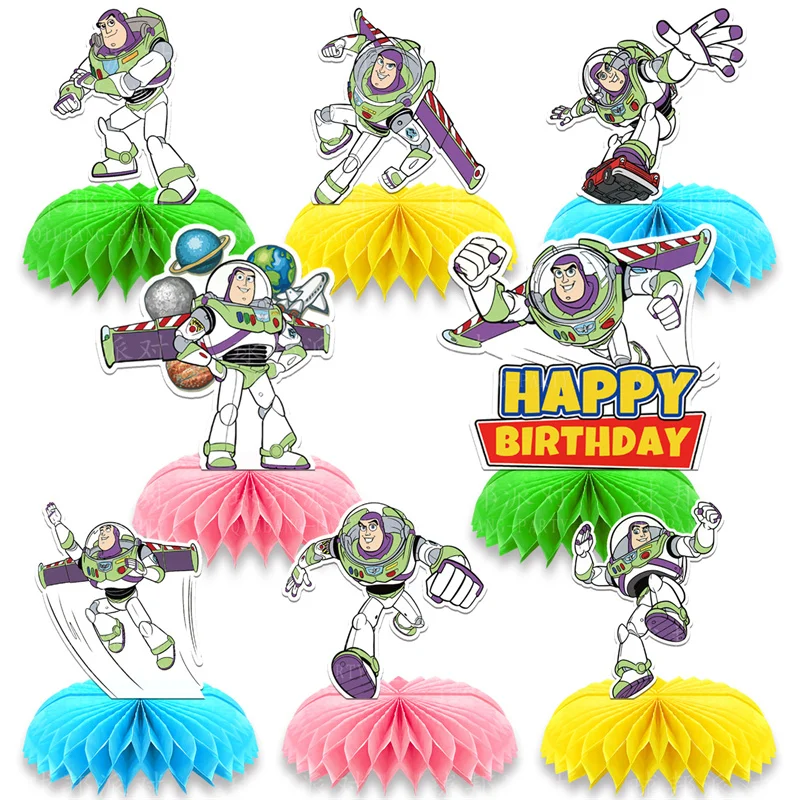 

New 9 Buzz Lightyear Birthday Party Decorations Kids Party Supplies Cupcake Decoration Background Centerpiece
