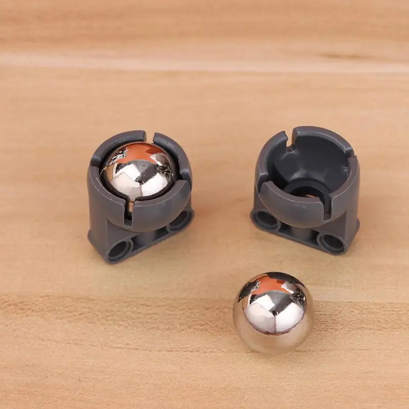 DIY Brick Assembly Components 2/4/6Pcs - 92911+bb607 Stainless Steel Wheel Kit for Lego-Compatible EV3 Robot Toys