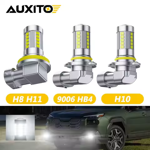 2X H11 Fog Light LED H8 H9 H10 H16JP 9006 HB4 Canbus 6500k 12V Bulb For Honda Nissan Ford Spotlight DRL Daytime Running Lamp Kit