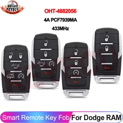 KEYECU OHT-4882056 For Dodge RAM 1500 Pickup Limited 2019 2020 2021 2022 2023 2024 Smart Keyless 4A Chip Remote Key Fob 68442907