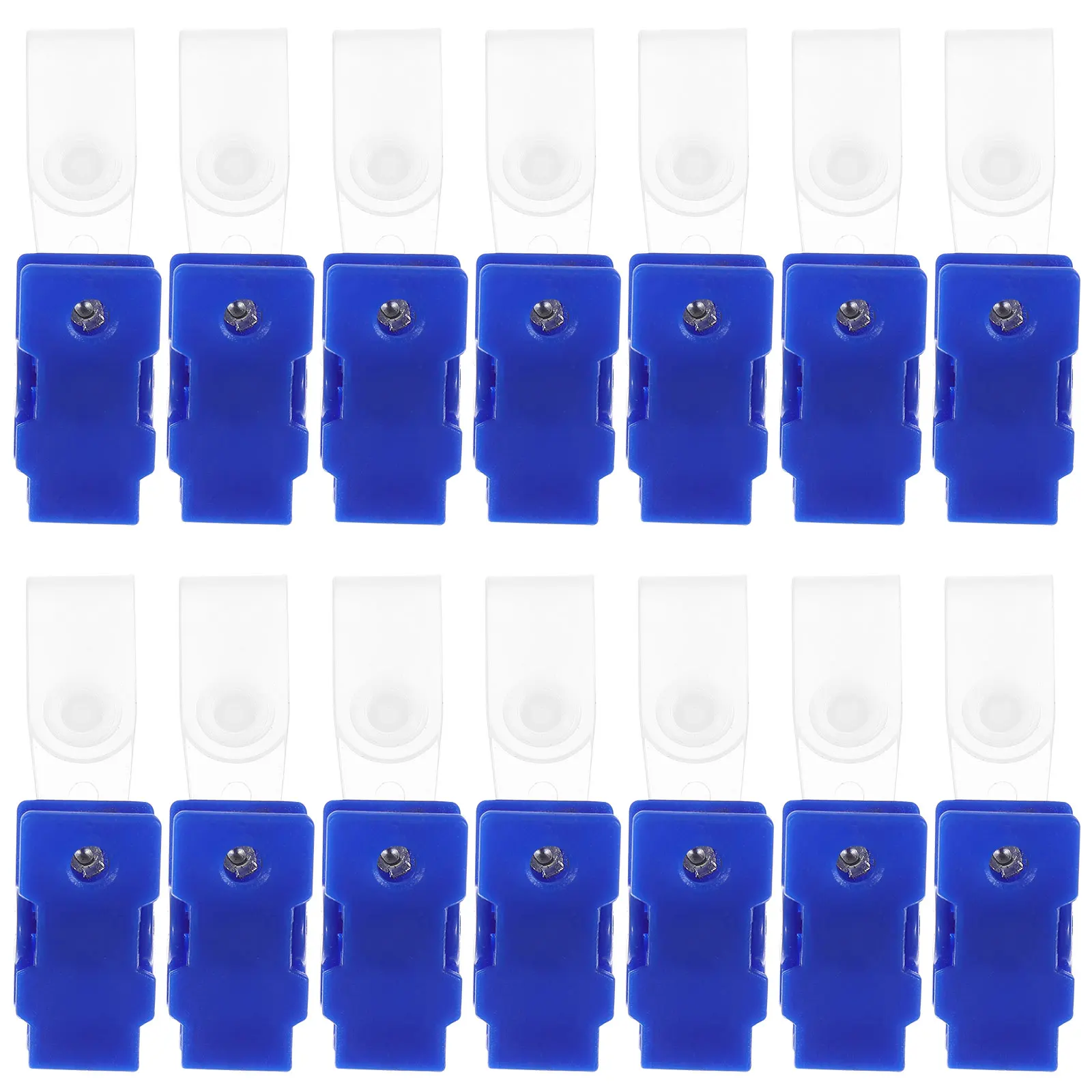 

100pcs Plastic Lightweight Small Id Card Clips Sturdy Serrated Alligator Clip For Work Badge Name Tag Office Medical
