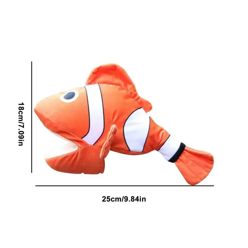 Clown Fisch Handpuppe Fisch Plushies Für Kinder Mit Beweglichen Mund Plüsch Clown Fisch Handpuppe Ozean Tier Gefüllte Puppe für