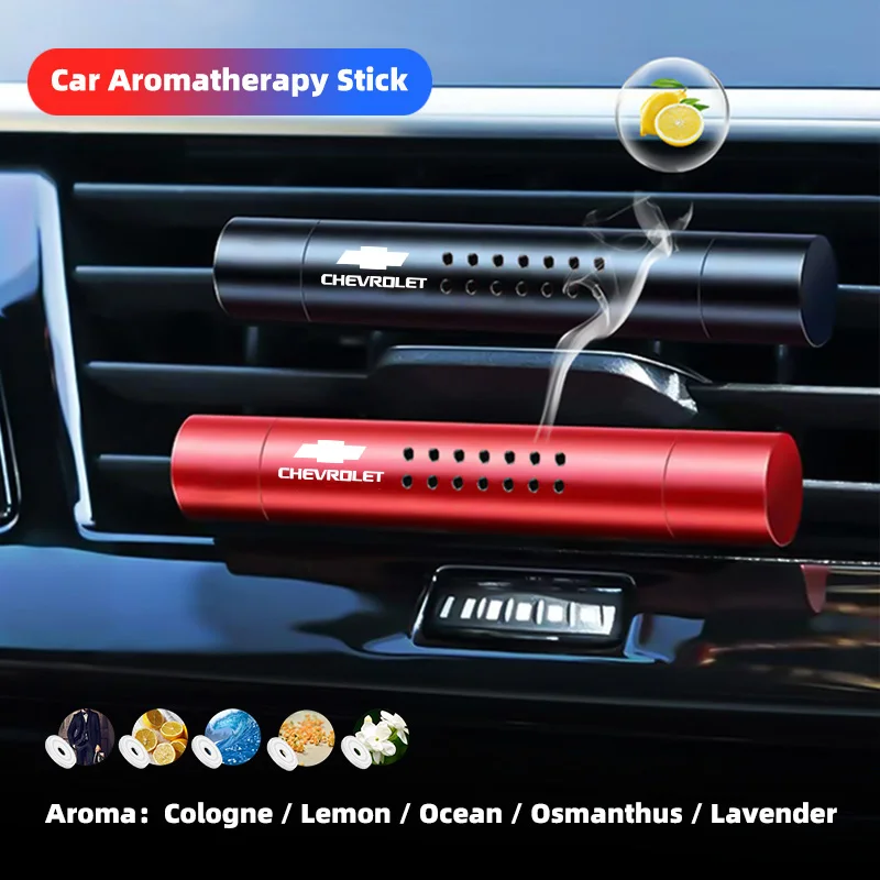 Barra de aromaterapia para coche, difusor de Perfume sólido, Clip de fragancia para Chevrolet Spark Captiva Cruze Malibu Equinox Trax Camaro Blazer
