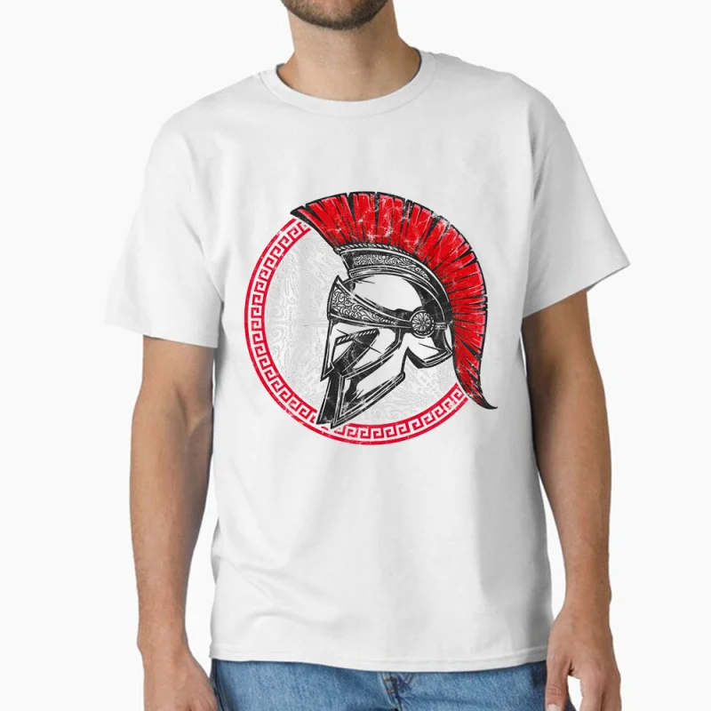 Funny Legend Shower Curtain Spartan warrior helmet Gift T Shirt This is sparta Norse mythology Graphic Tee All size Tops S-6XL
