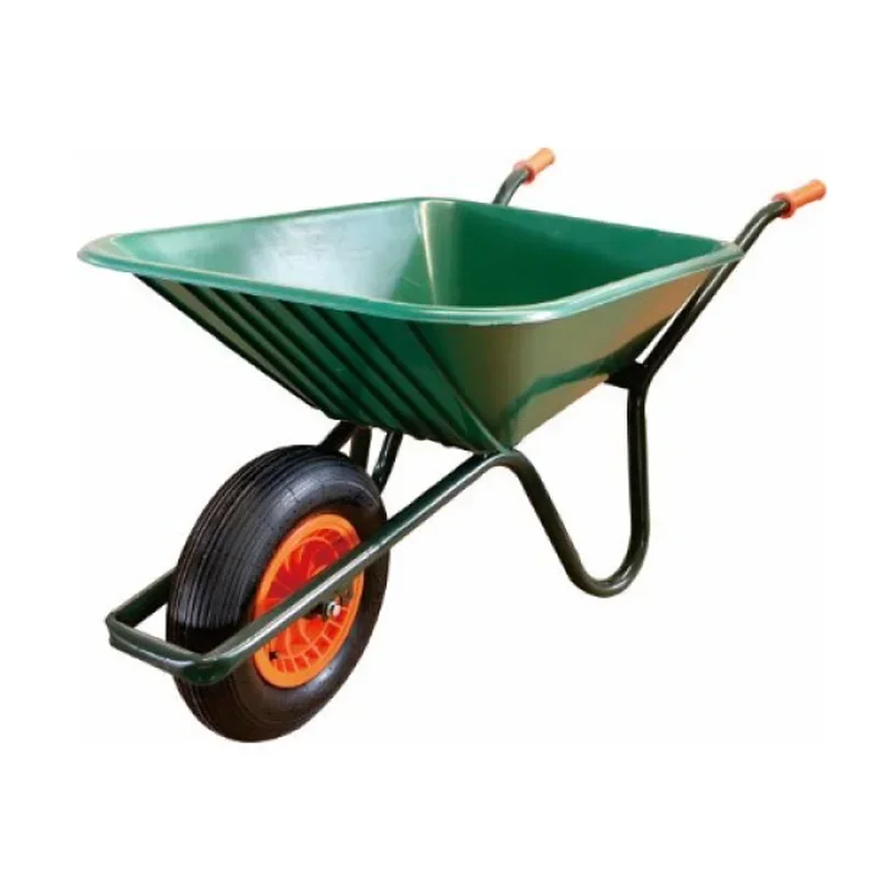 Dual Handle 90L Capacity Plastic Garden Wheelbarrow Cart