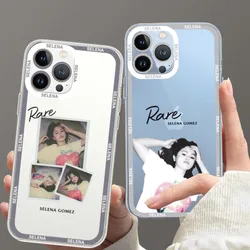 Singer Selena Gomez Phone Case For iPhone 11 12 Mini 13 14 15 Pro Max Transparent Shell